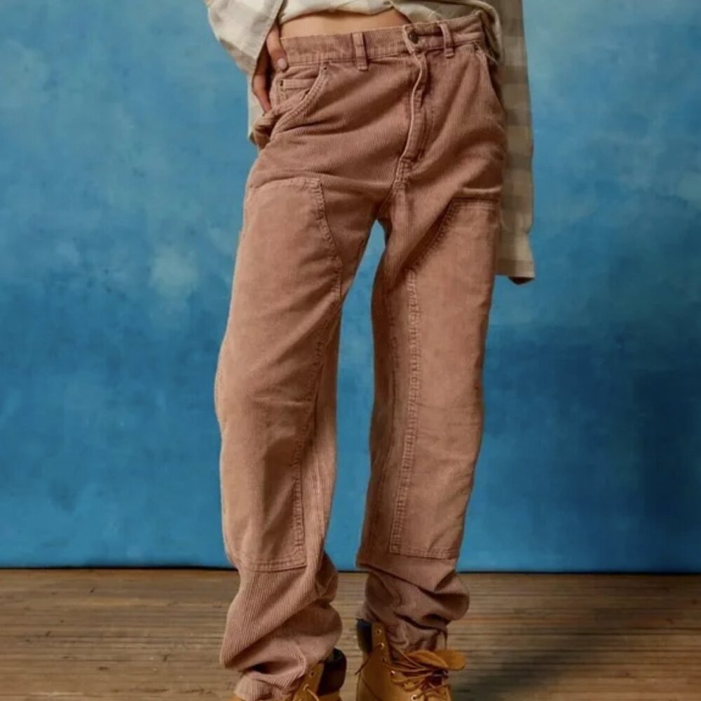 BDG Corduroy Carpenter Pants Utility Y2K in Dusty Pink | Size 2